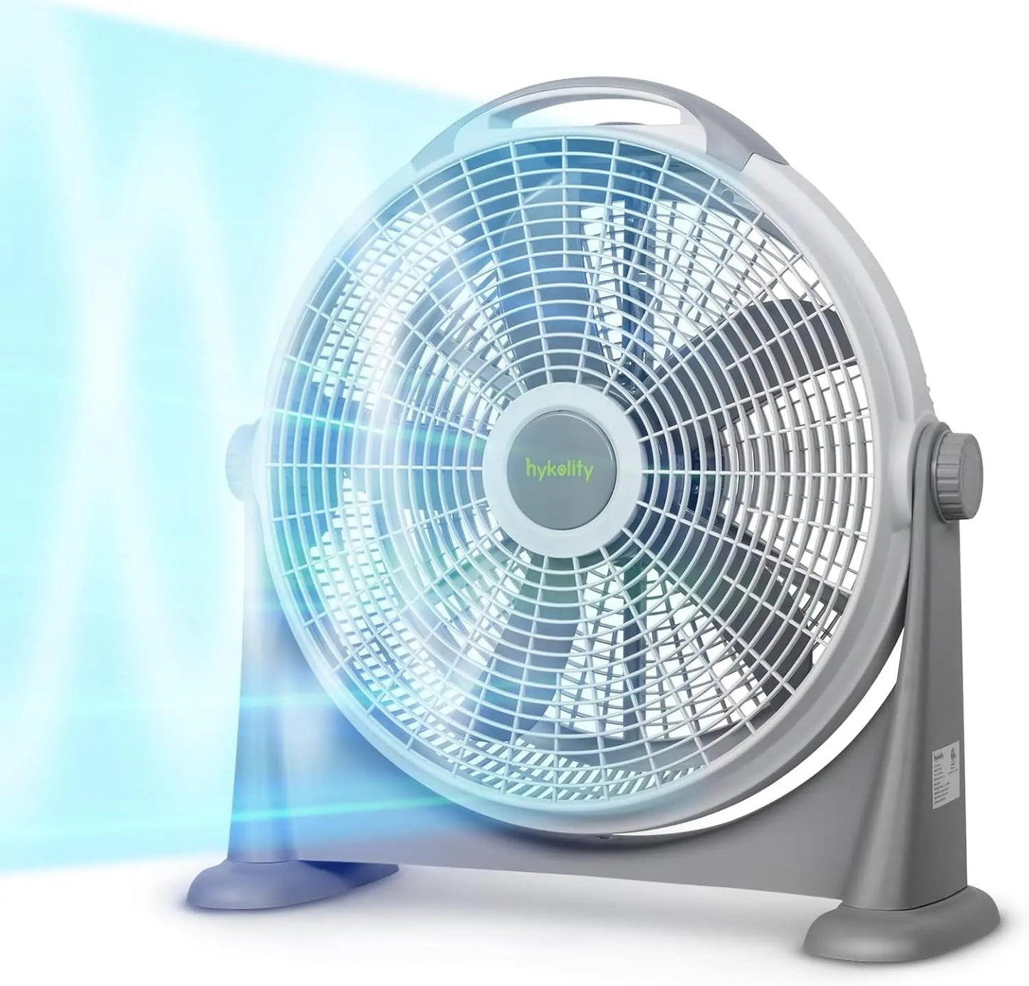 20" Pivoting Air Circulator Fan, 3-Speed High Velocity Floor Fan with 340 Degree Adjustable Tilt, Portable Plastic Floor Fan