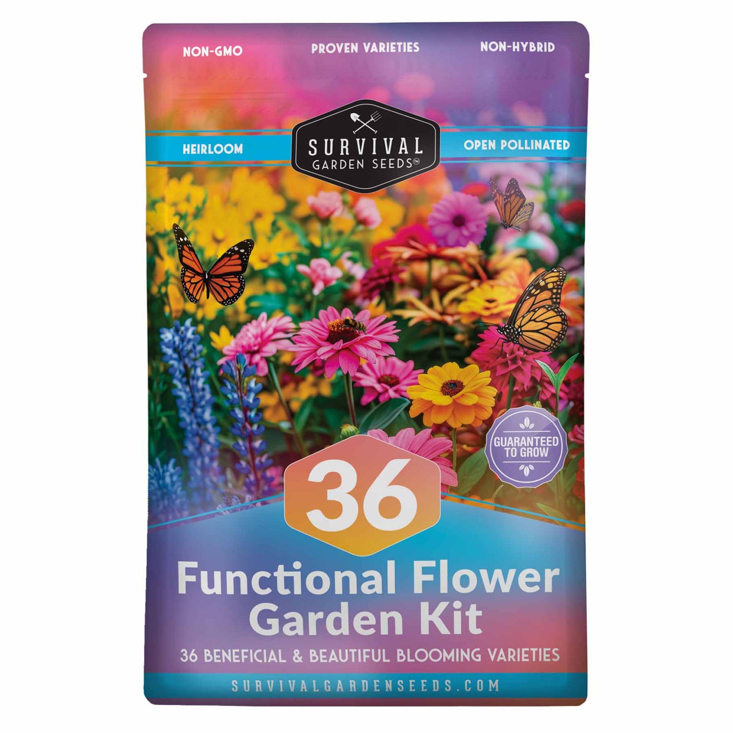 Functional Flower Garden Kit - 36 Helpful Flowers