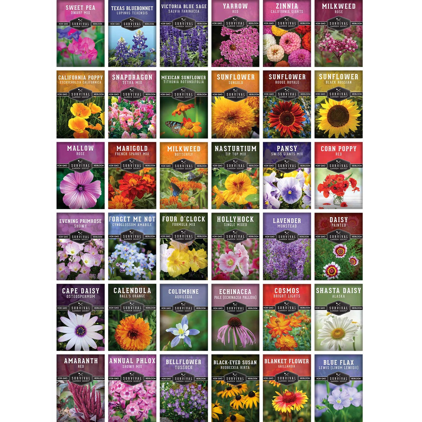 Functional Flower Garden Kit - 36 Helpful Flowers