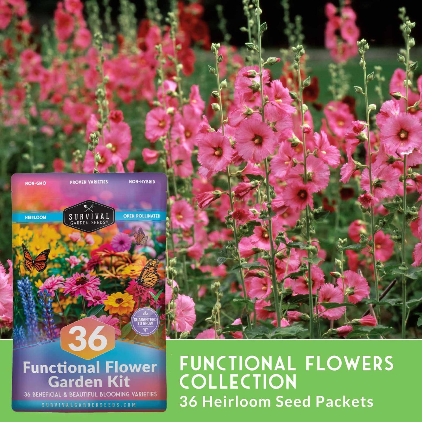 Functional Flower Garden Kit - 36 Helpful Flowers
