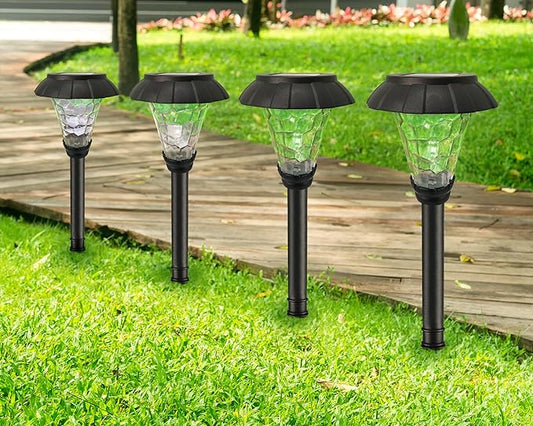SmartYard Solar Pathway LED Lights -12 Pack  (Warm White)