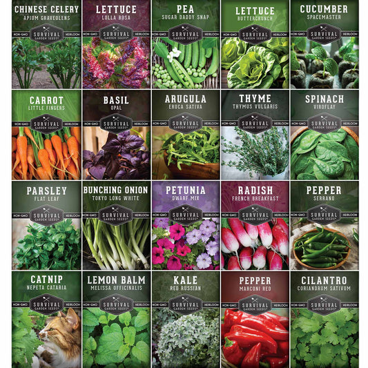 Apartment Kit Seed Vault - 20 Container Friendly Varieties