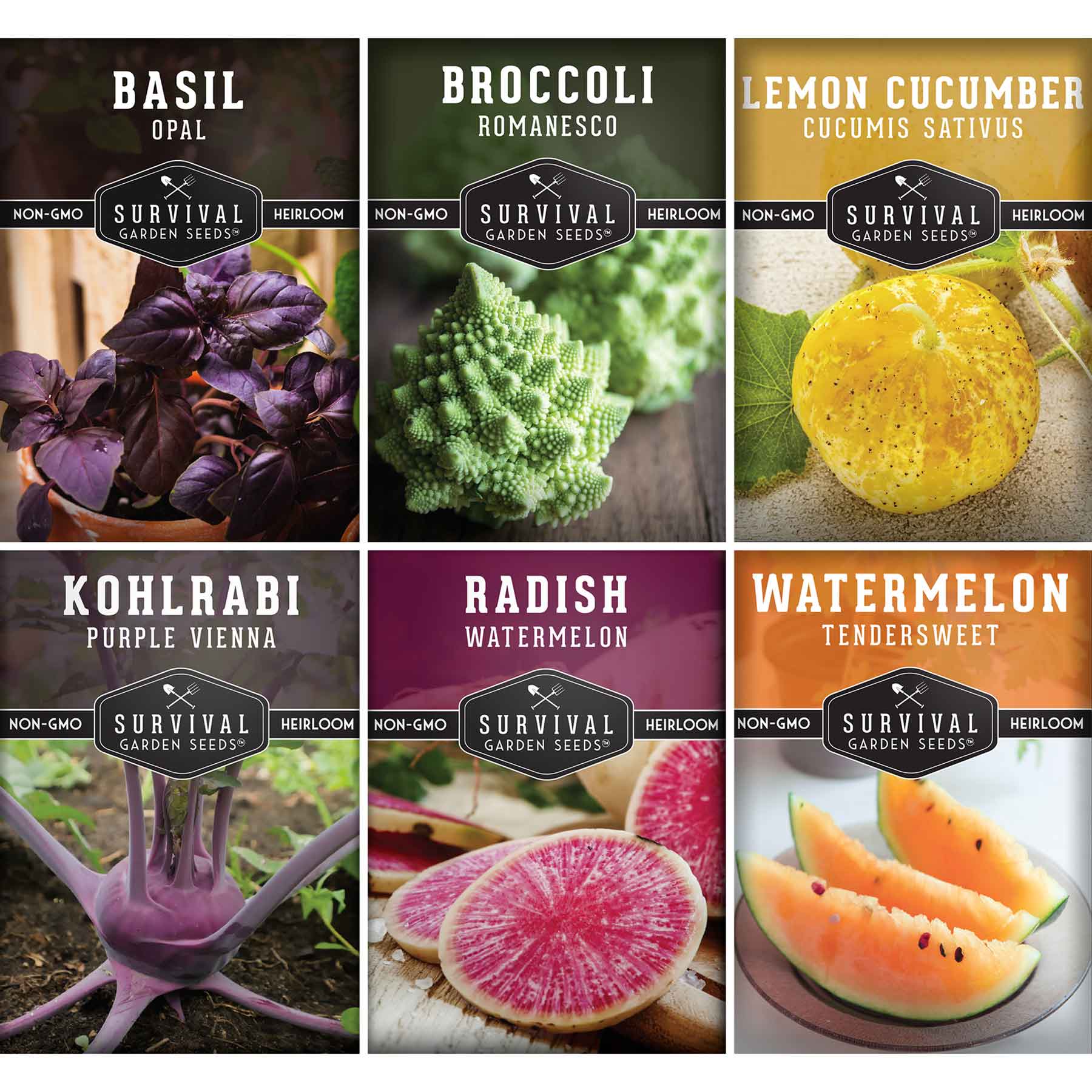 vegetable seeds for garden Survival Garden Seeds Rare Exotic Vegetable and Fruit 6 Packet Seed Collection one_size