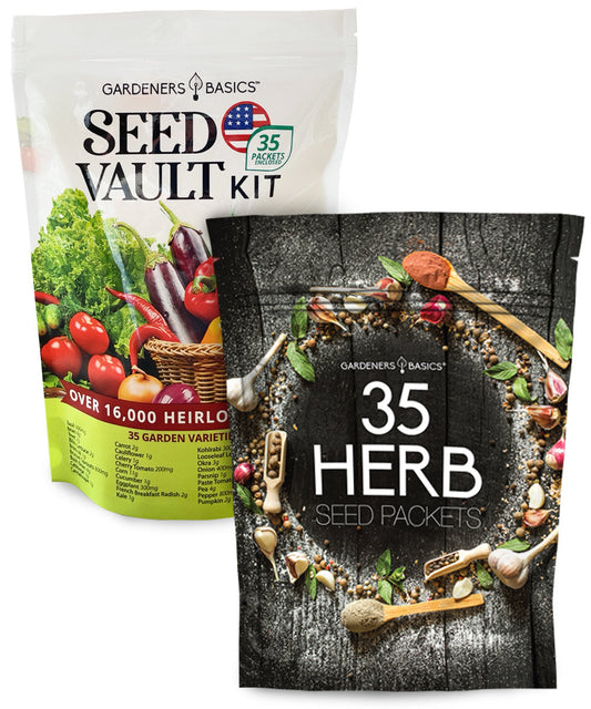 Gardeners Seed Vault Kit - 70 Varieties of Vegetable and Herb Seeds for Your Garden