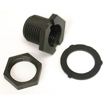 Bulkhead Fitting 3/4" male hose x 1/2" FPT