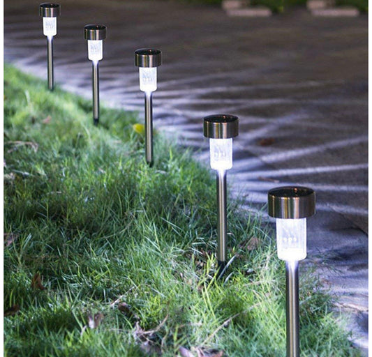 48 Pack Outdoor Stainless Steel Led Solar Power Light Lawn Garden Landscape Pathway