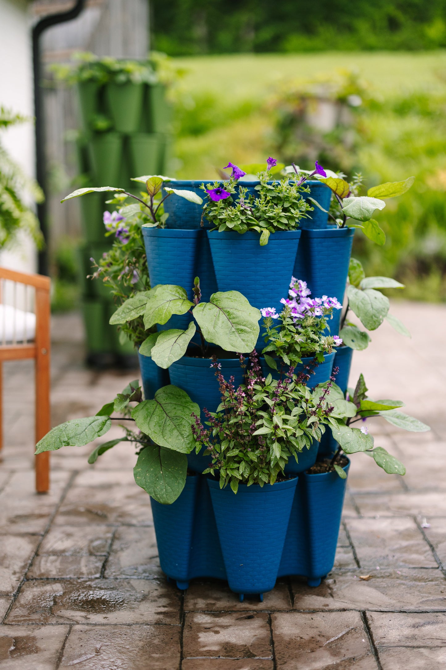 3 Tier GreenStalk Garden Original Vertical Planter - Basket Weave Texture