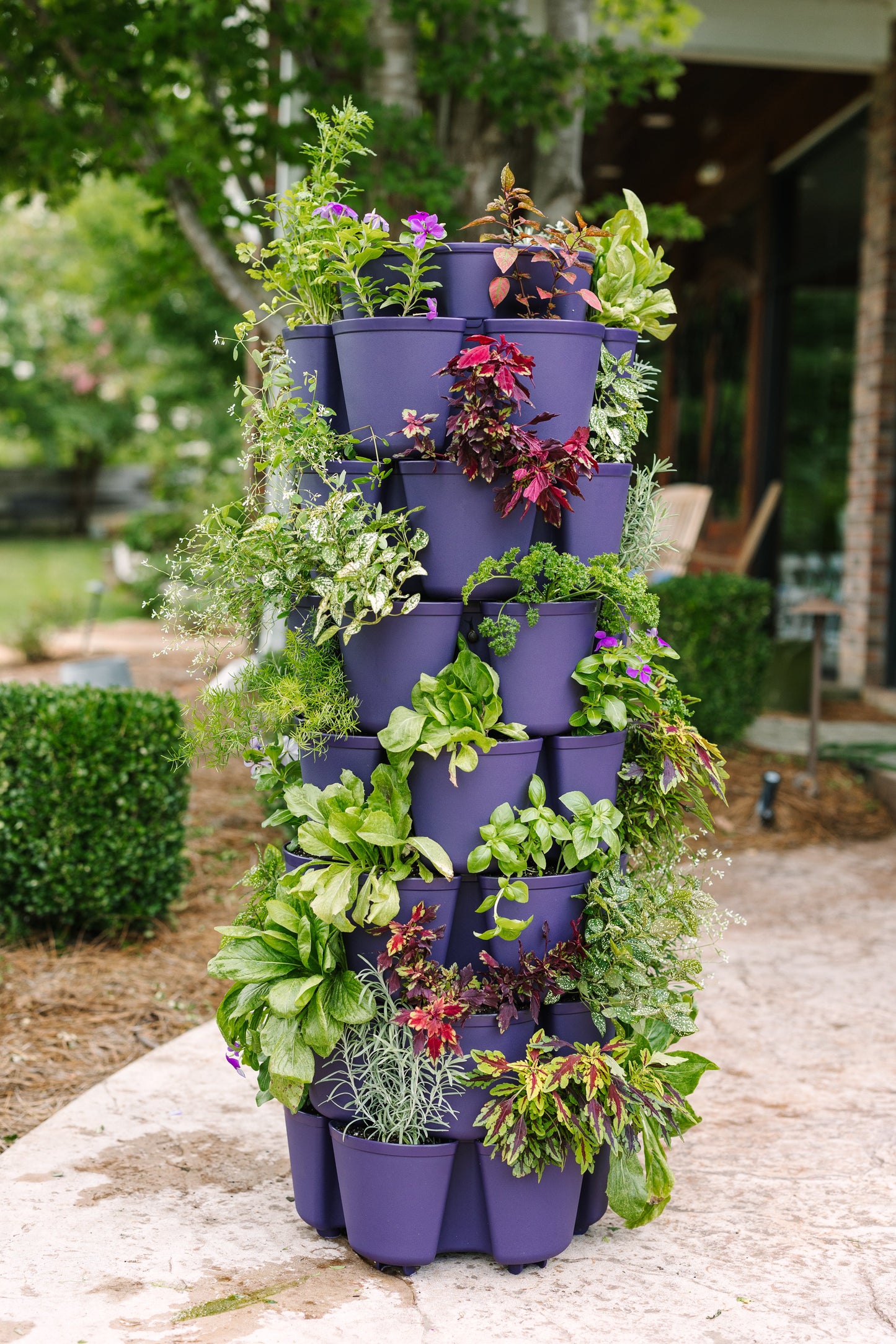 7 Tier GreenStalk Garden Leaf Vertical Planter - Basic Texture