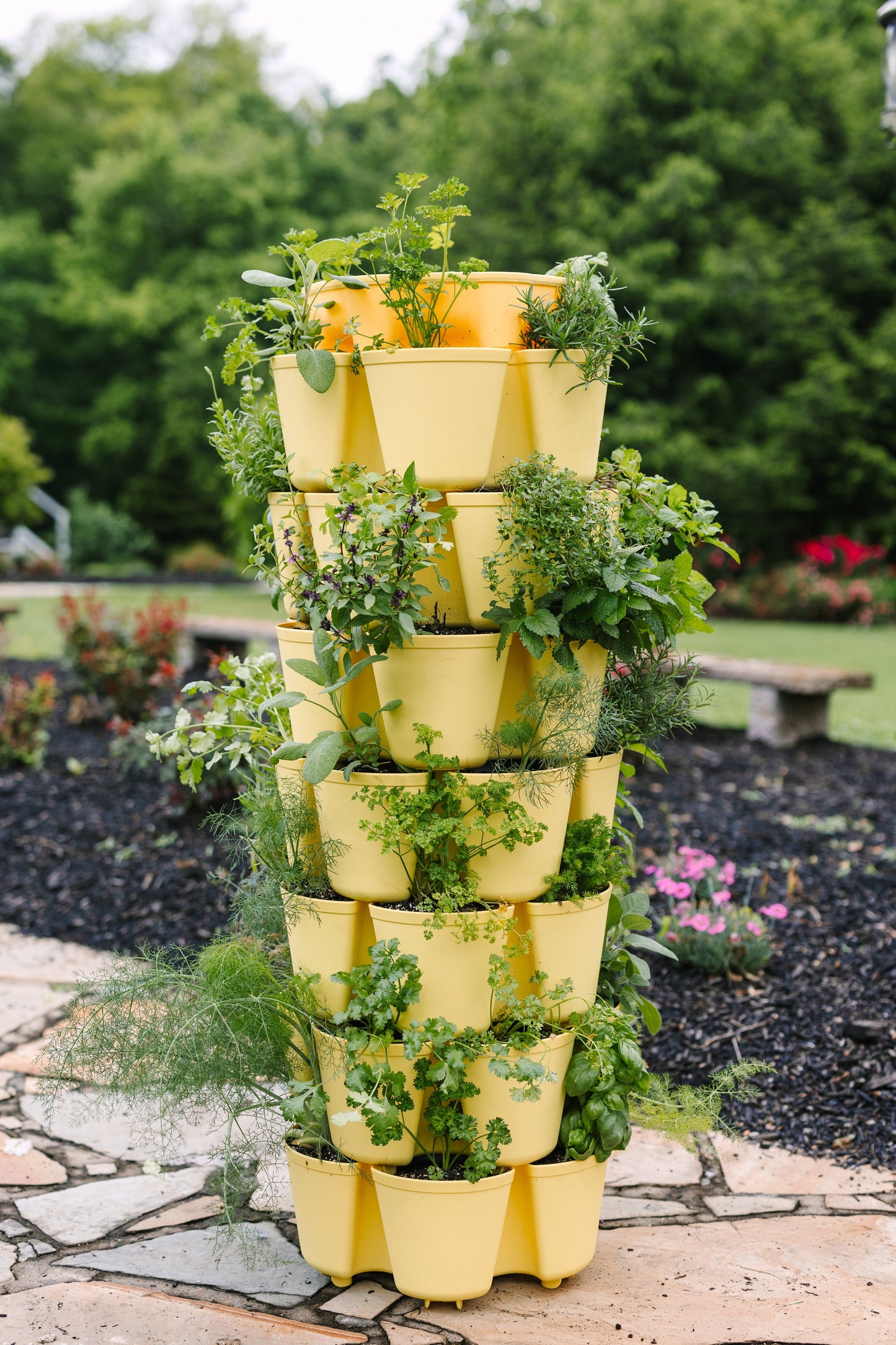 7 Tier GreenStalk Garden Leaf Vertical Planter - Basic Texture