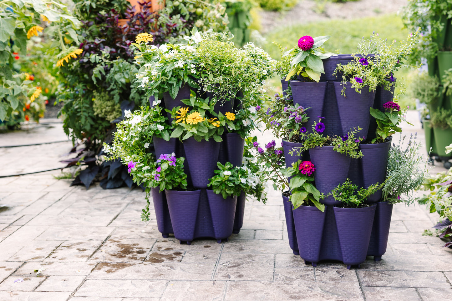 3 Tier GreenStalk Garden Original Vertical Planter - Basket Weave Texture