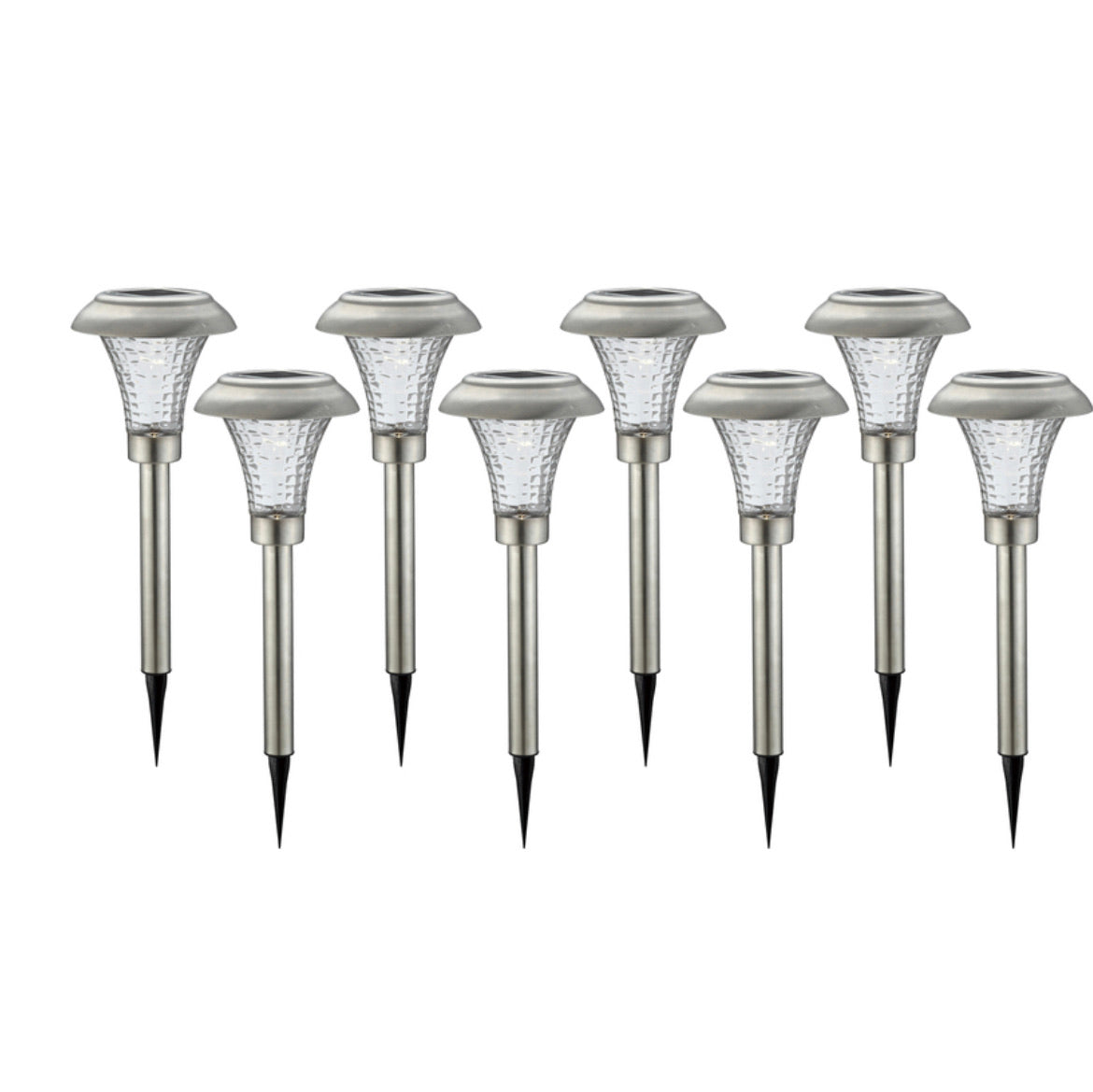 Patriot Silver Solar Powered LED Pathway Light (Pack of 16 )