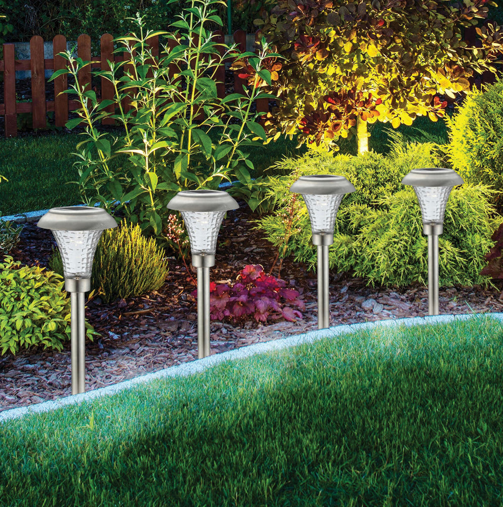 Patriot Silver Solar Powered LED Pathway Light (Pack of 16 )