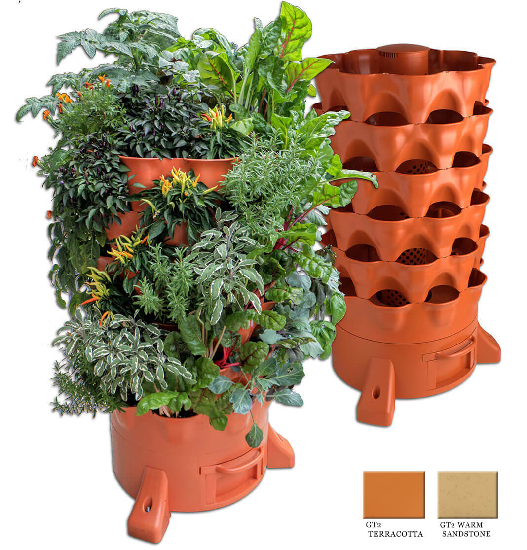 Garden Tower 2™ - The composting plant accessible vertical Garden Tower® 2 for organic patio vegetable gardening