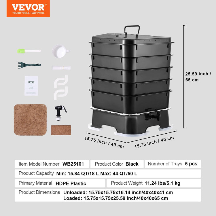 Worm Bin Composters for Easy Indoor & Outdoor Composting