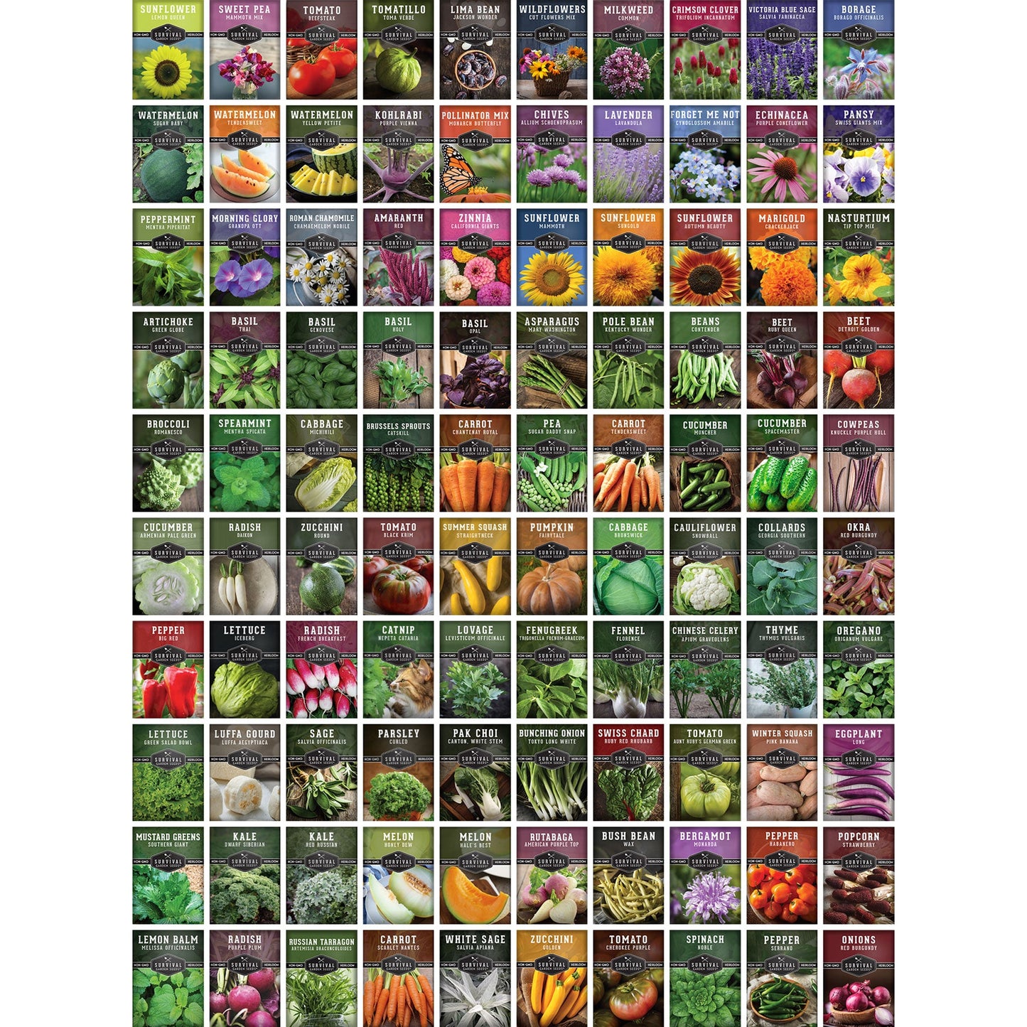 Farmers Survival Seed Vault - 100 Varieties