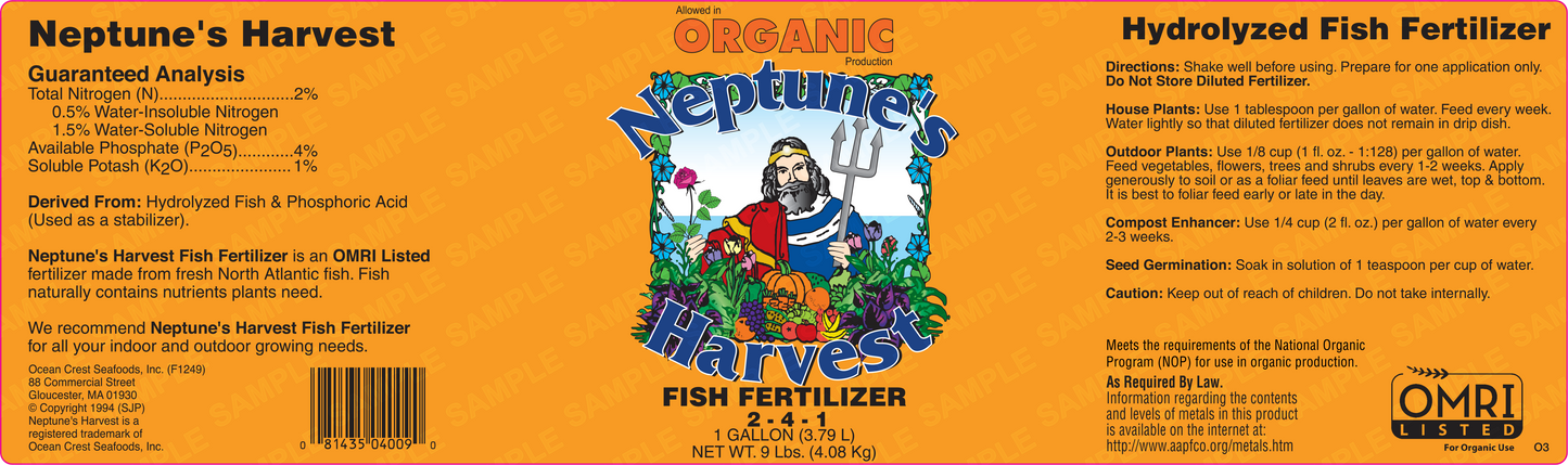 Neptune's Harvest Hydrolyzed Fish Fertilizer