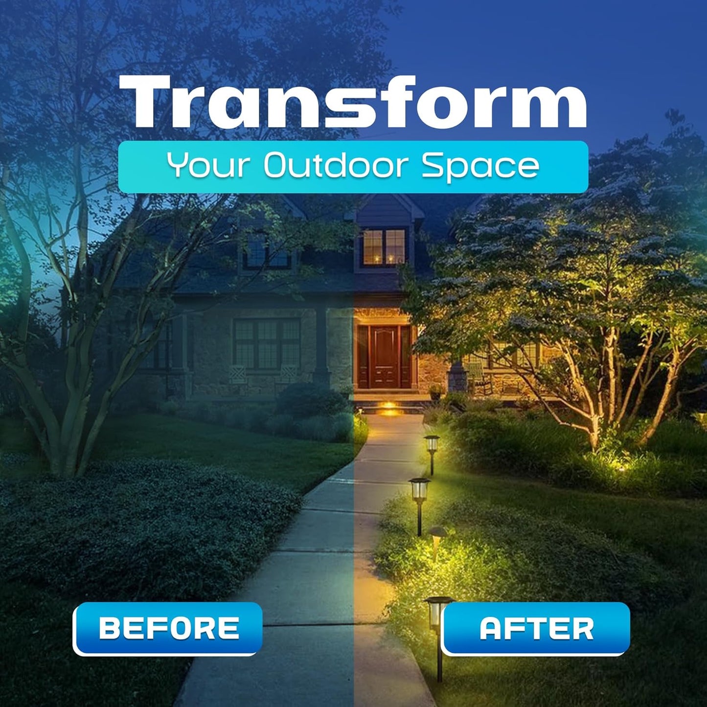 SmartYard 15-Lumen Solar Pathway Lights, Aluminum And Glass 6 Pack