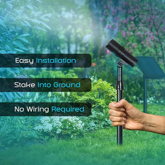 SmartYard Smart Focus 100/65 Lumen Spot Light with Remote Solar Panel, 2-pack