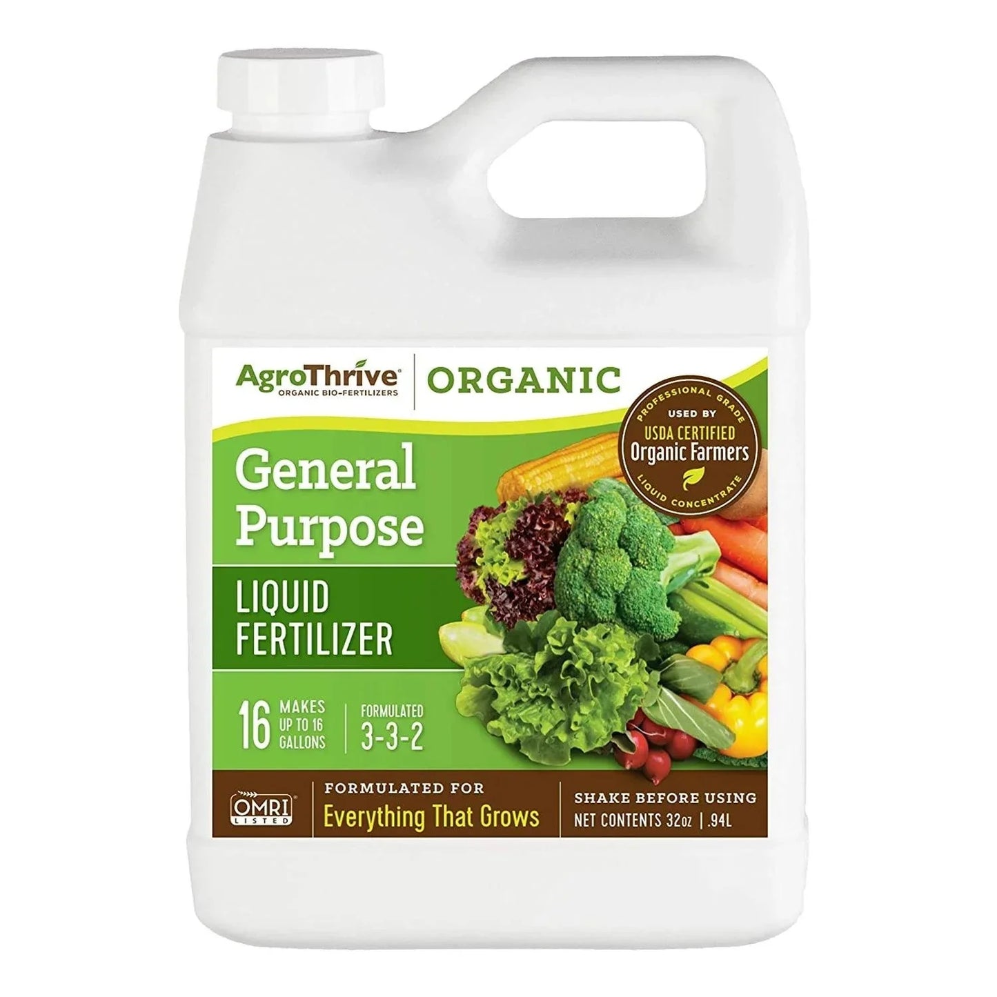 AgroThrive Organic General Purpose Fertilizer (1 gal)