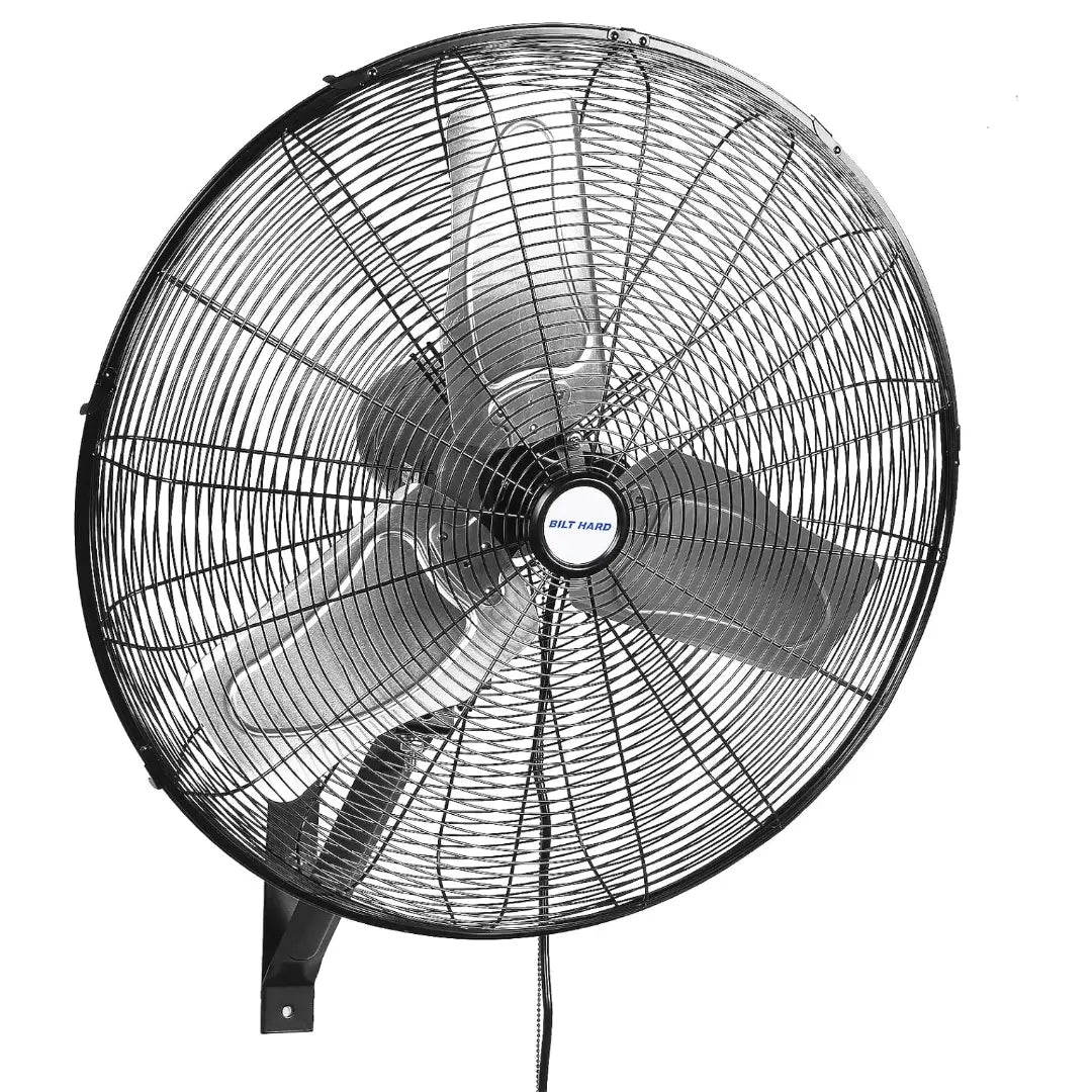 BILT HARD 24" 6300 CFM Outdoor Oscillating Wall Fan: High Velocity, 3-Speed Heavy Duty Waterproof Wall Fan, UL Listed