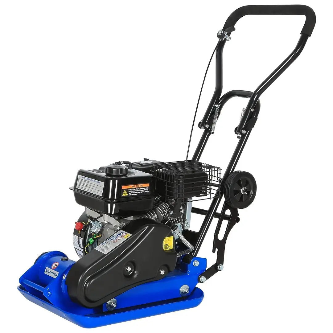 BILT HARD 2500 lbs Plate Compactor Rammer, 6.5HP 196cc Gas Engine, 5500 VPM, EPA Compliant