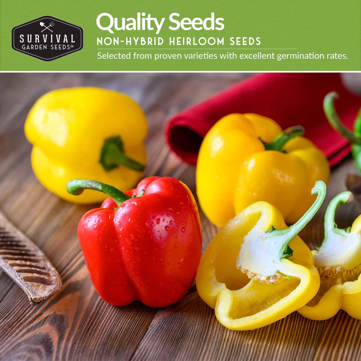 Bell Pepper Seed Collection - 5 Sweet Bell Peppers