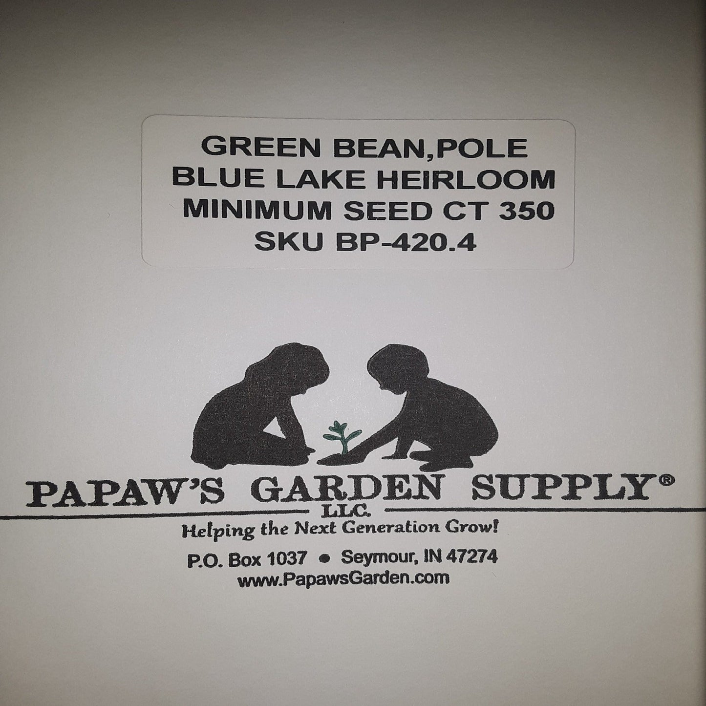 Heirloom Blue Lake Pole Bean Seeds