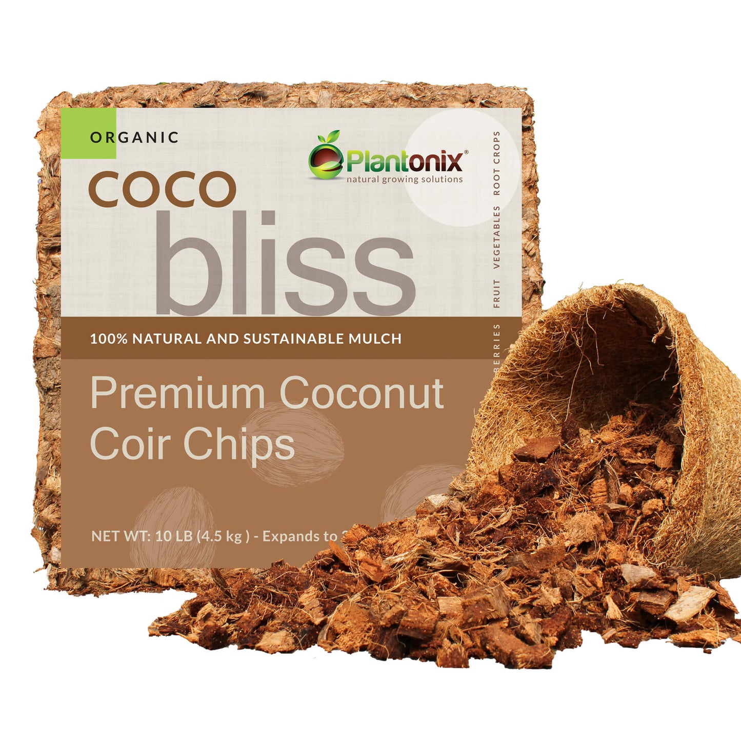 Coco Bliss - 10 LB Coco Husk Chip Blocks