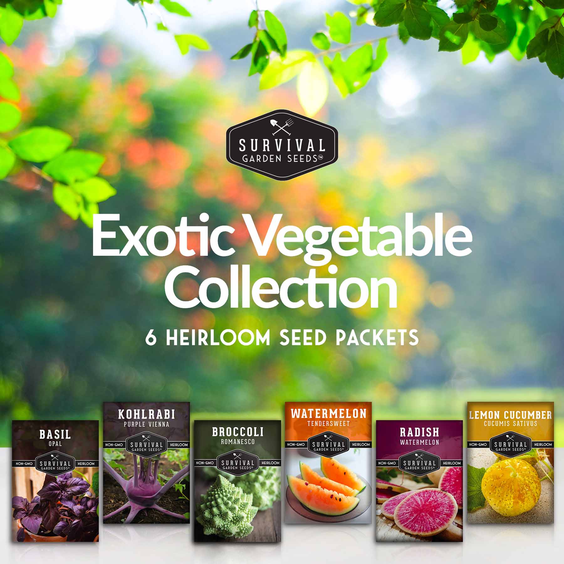 buy exotic plant seeds Survival Garden Seeds Rare Exotic Vegetable and Fruit 6 Packet Seed Collection one_size