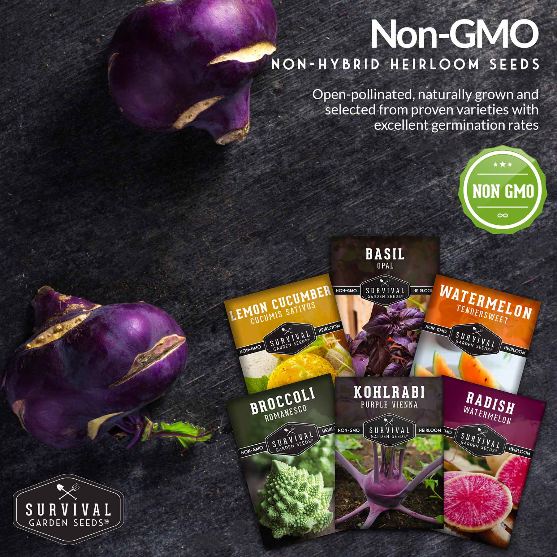 unusual garden seeds Survival Garden Seeds Rare Exotic Vegetable and Fruit 6 Packet Seed Collection one_size