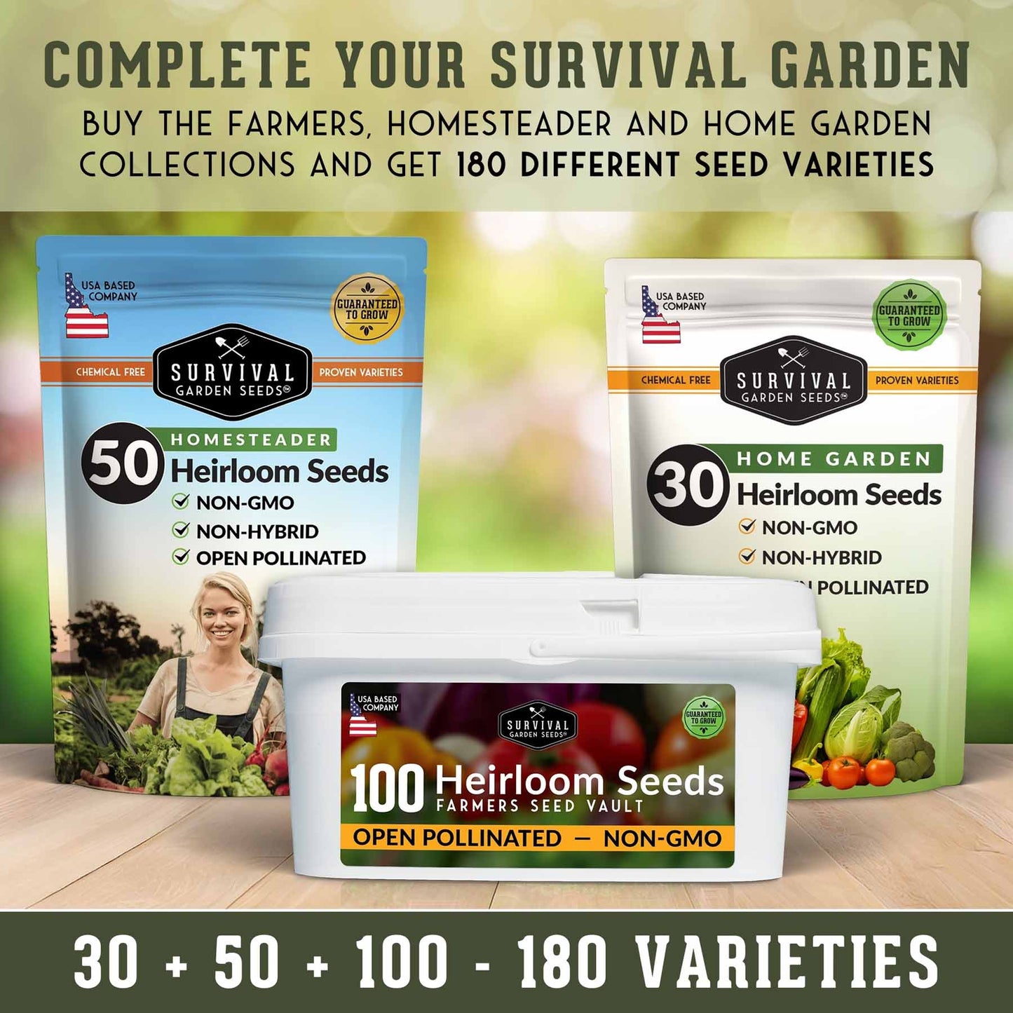 Farmers Survival Seed Vault - 100 Varieties