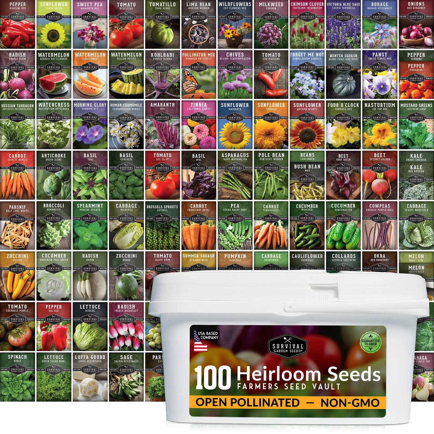 Farmers Survival Seed Vault - 100 Varieties