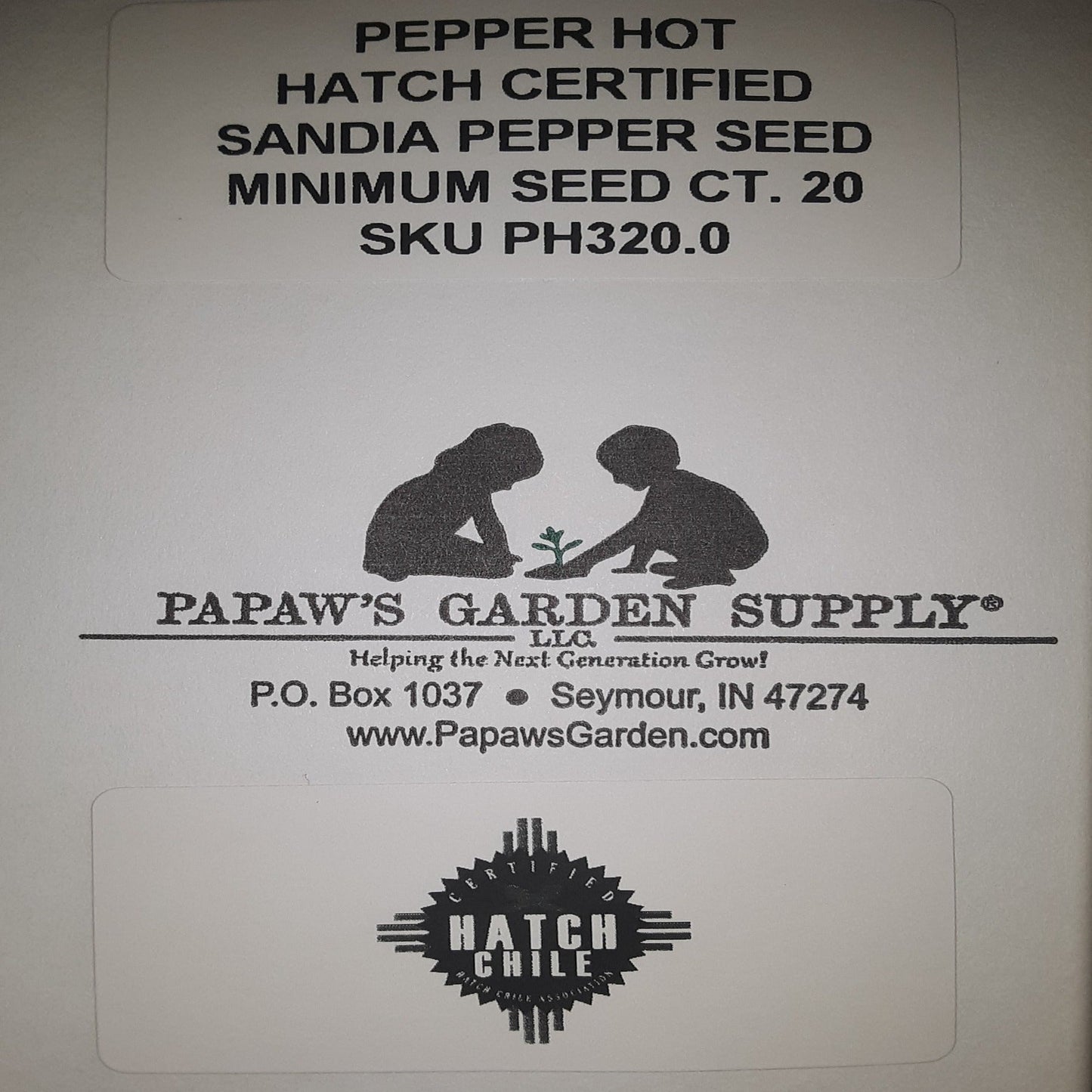 Hatch Cert. Sandia Chile Hot Pepper Seeds