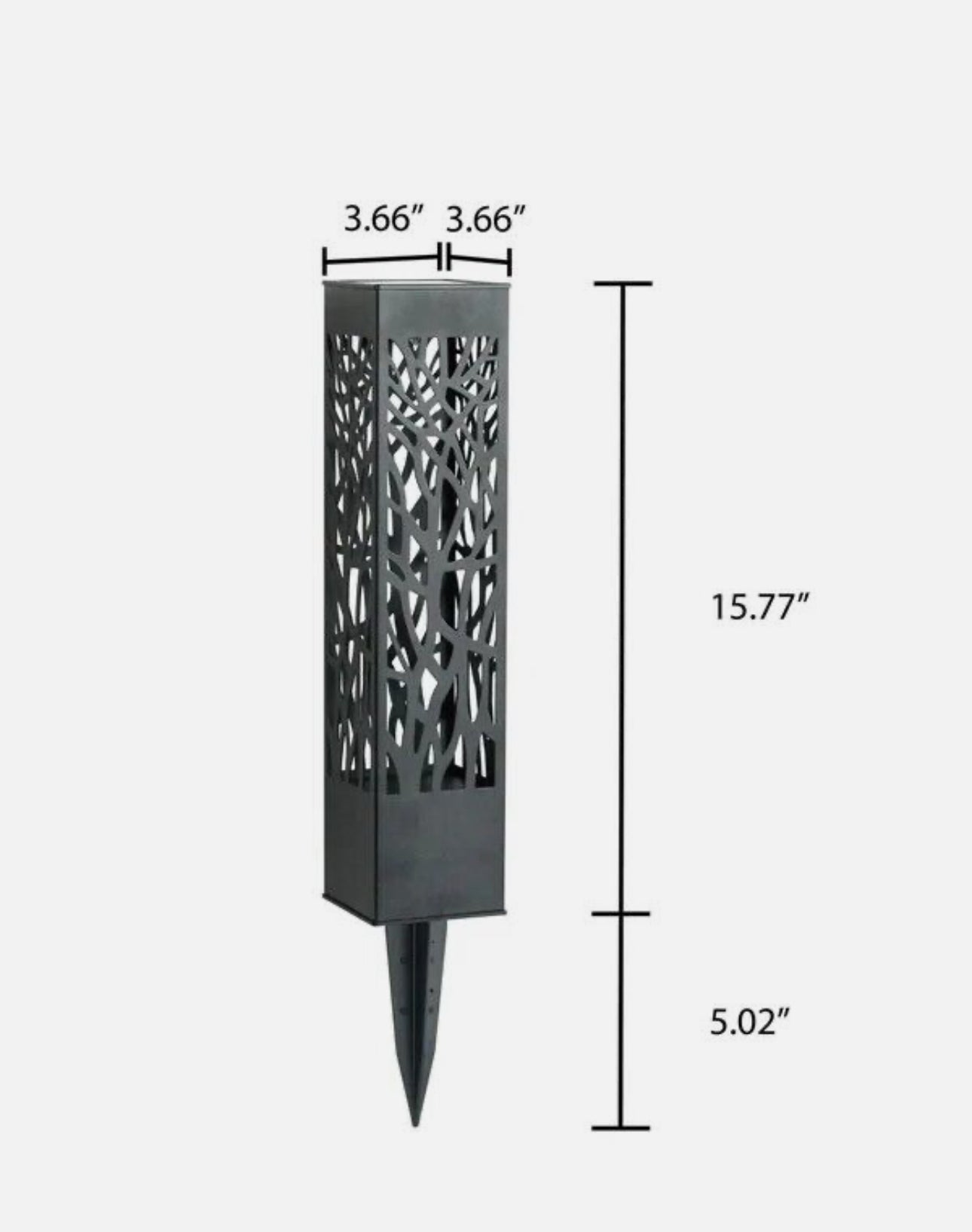 SmartYard Square Solar Bollard Pathway Lights – 35 Lumen, 5-pack