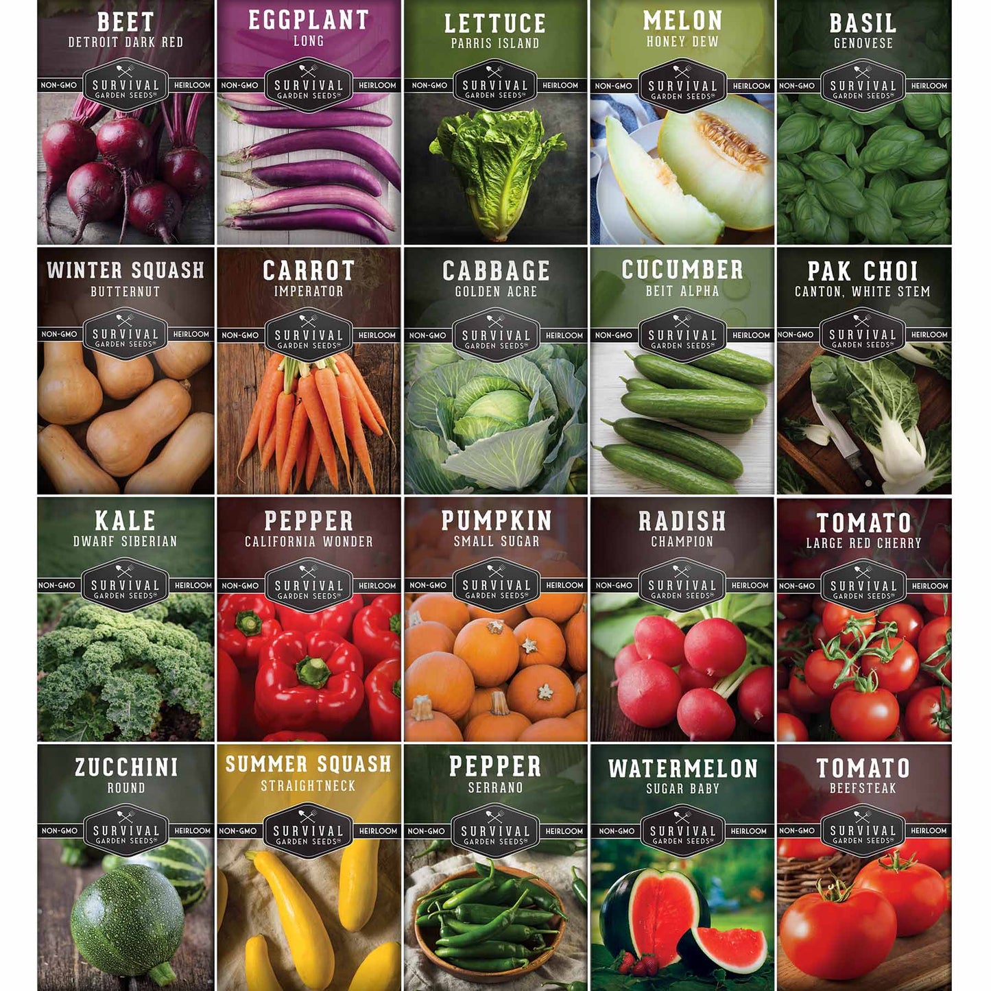 Starter Kit Seed Vault - 20 Delicious Varieties of Vegetables