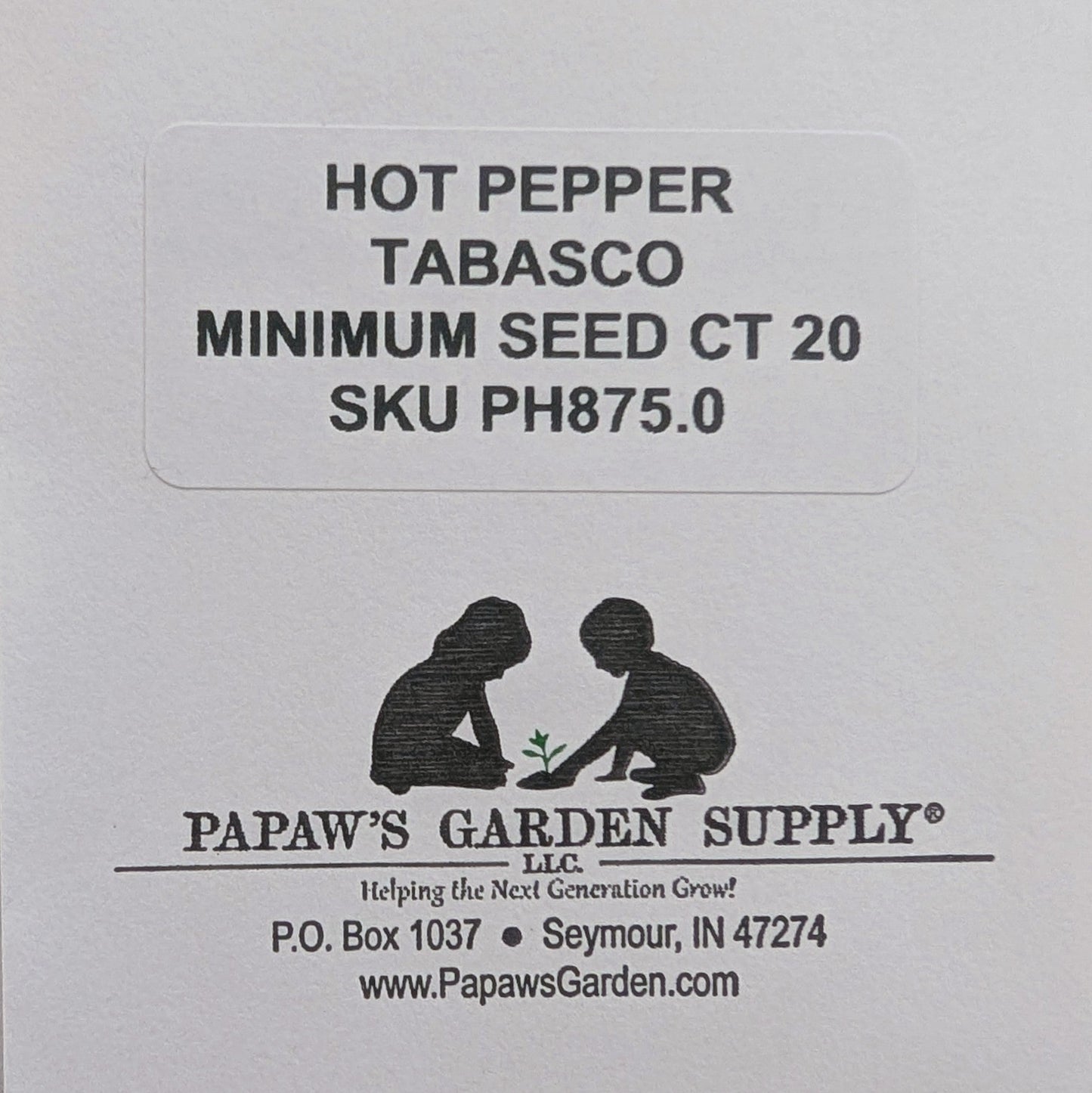 Tabasco VERY HOT Pepper Seeds