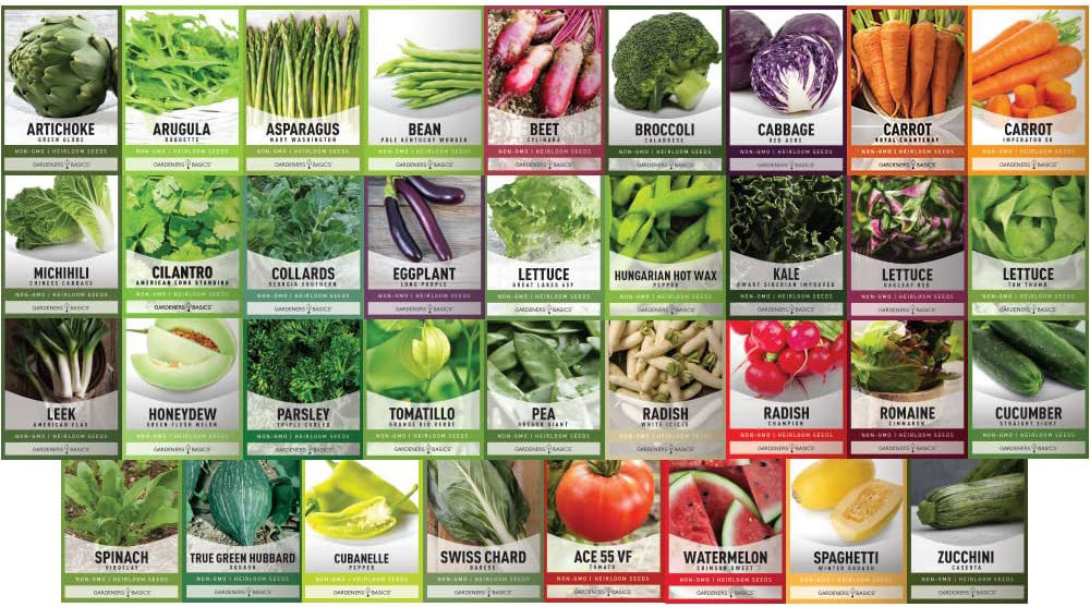 Survival Seed Vault Kit - 70 Heirloom Varieties for Self-Sufficient Gardening