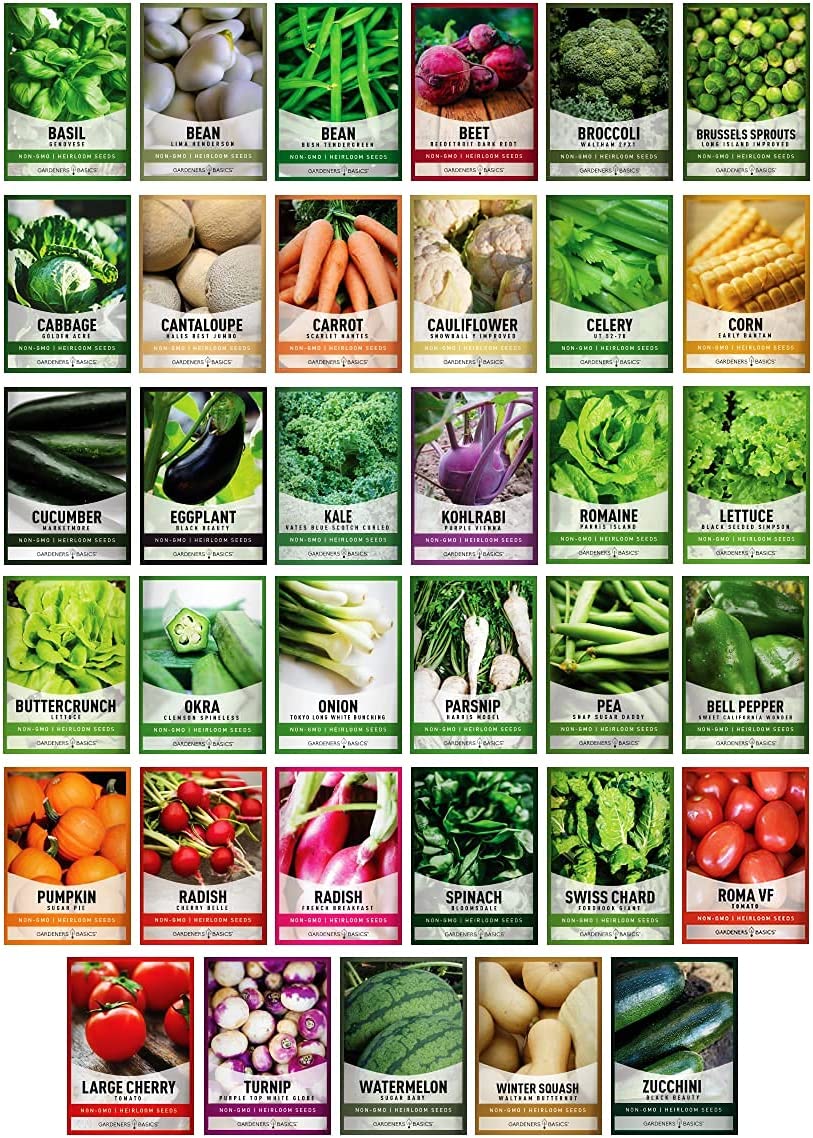 Survival Seed Vault Kit - 70 Heirloom Varieties for Self-Sufficient Gardening