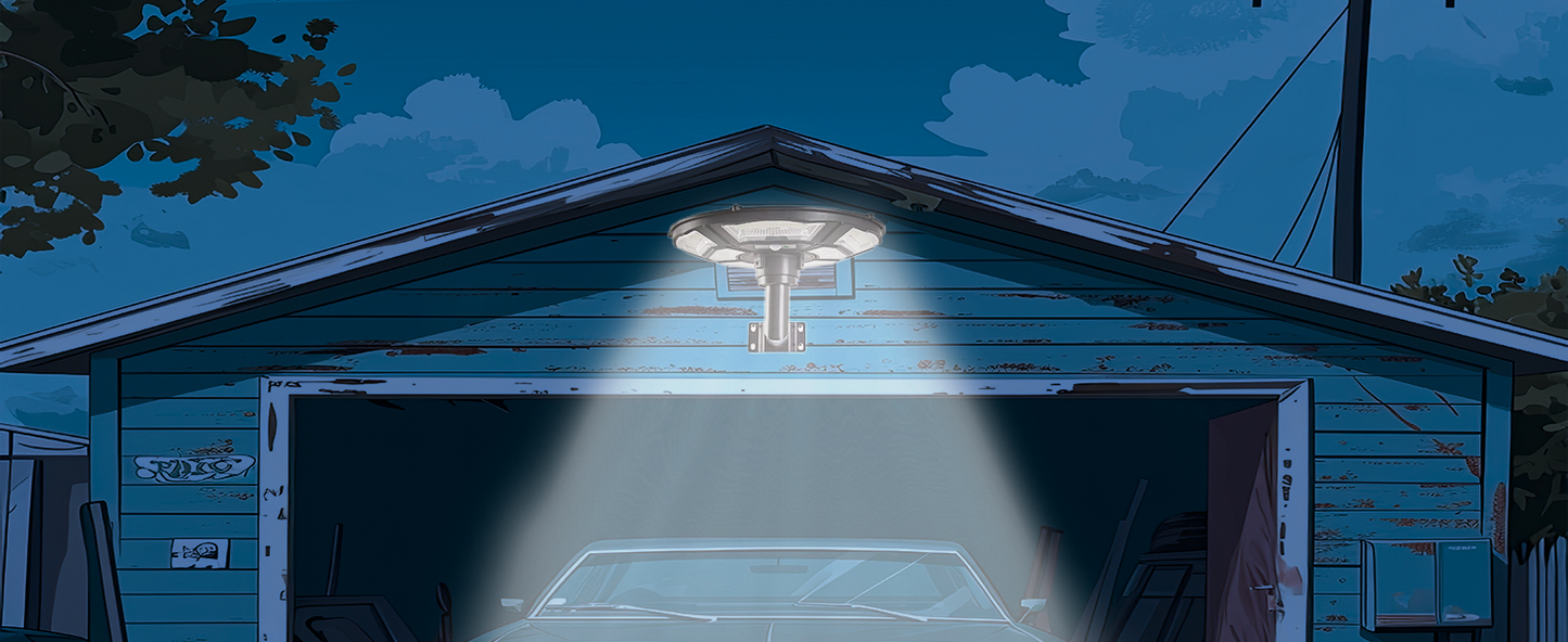 1500W Commercial Solar Flag Pole Outdoor Lamp Post Light with 98 inch Pole IP67 Waterproof With Remote