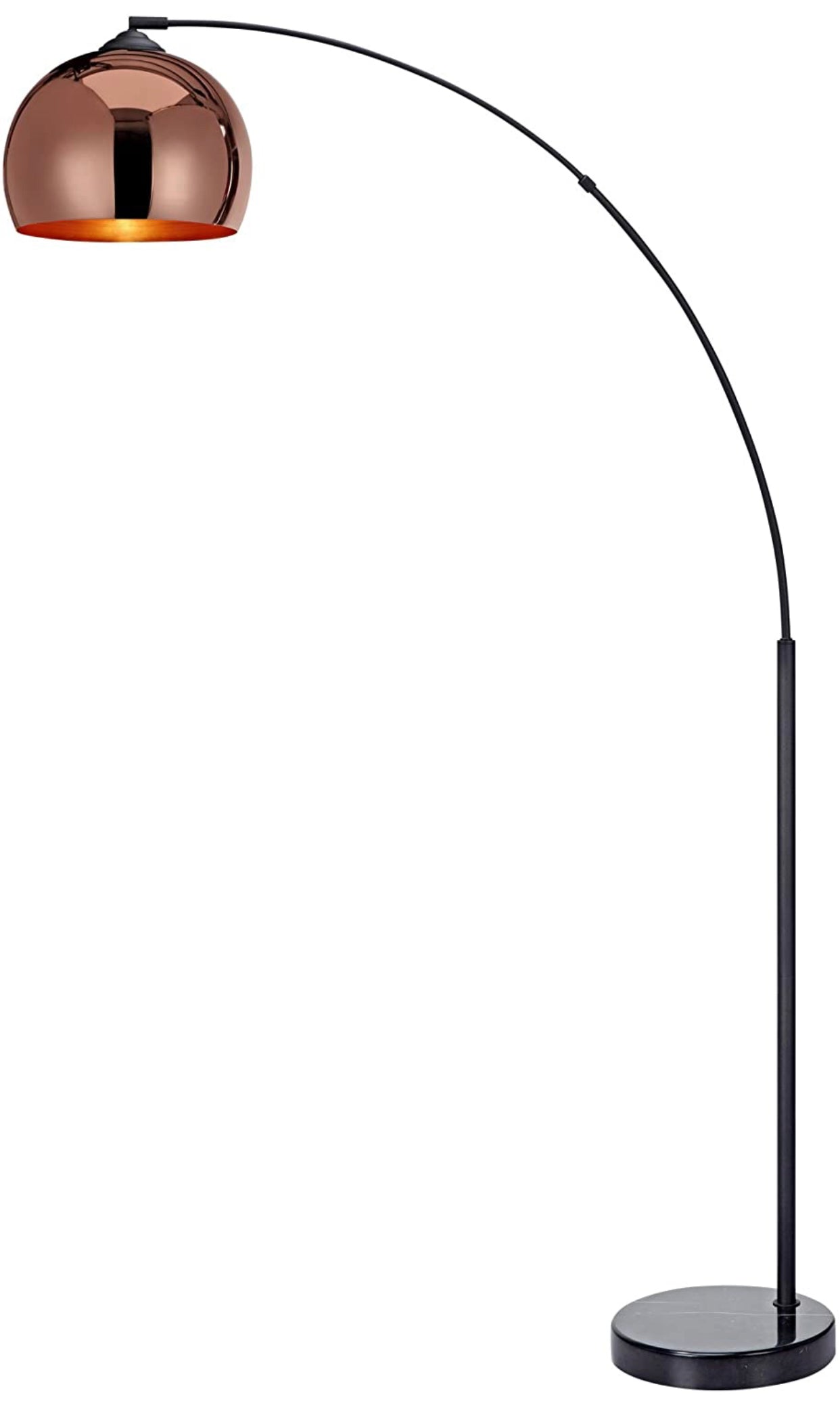 Over The Couch Arc Floor Lamp with Globe Shade, Matches Your Living Room Decor - Standing Light Tall (4-Colors)