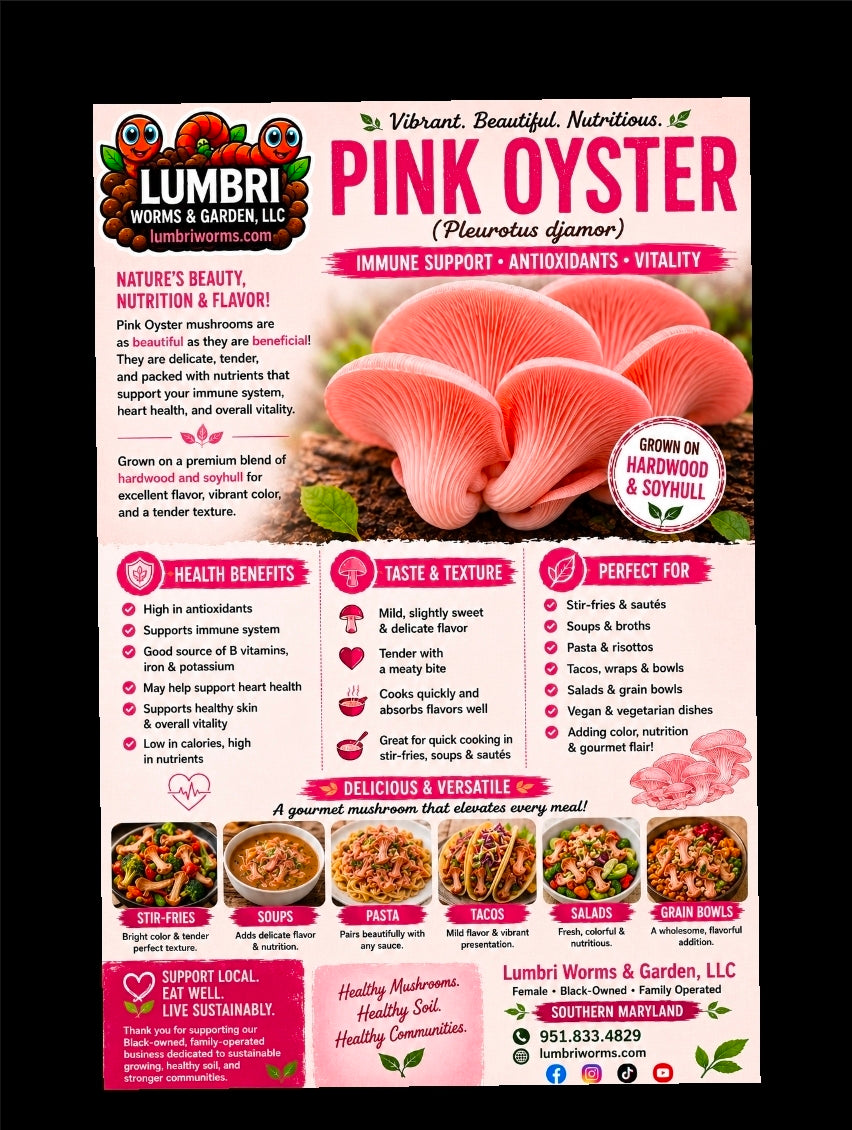 Dehydrated Pink Oyster Mushrooms | Farm-Grown Gourmet .5 oz / 14 g