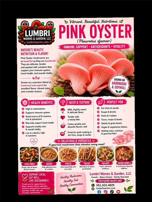 Dehydrated Pink Oyster Mushrooms | Farm-Grown Gourmet .5 oz / 14 g