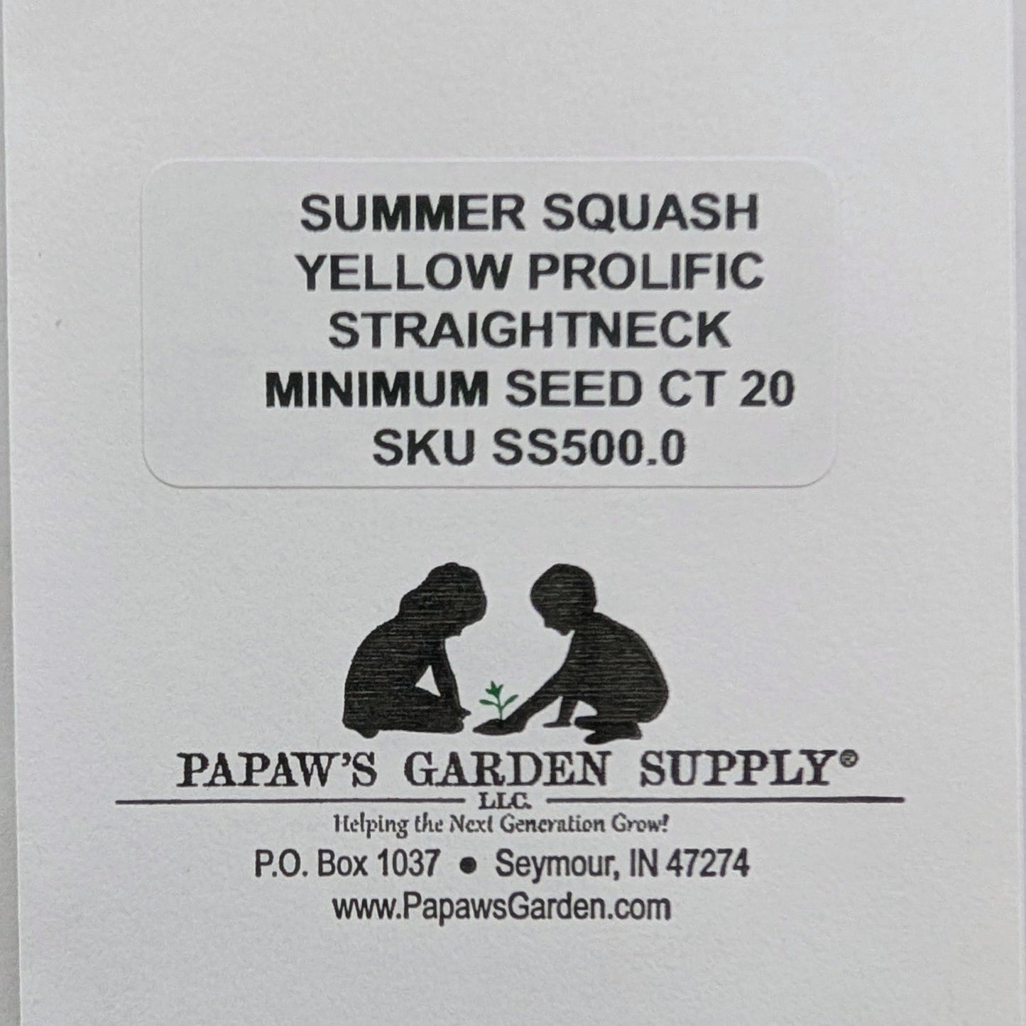 Yellow Heirloom Prolific Straightneck Summer Squash Seeds