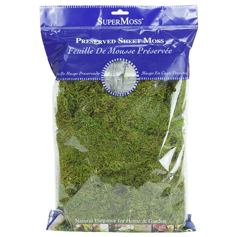 Super Mos SuperMoss Preserved Sheet Moss (8 oz) - LUMBRI WORMS & GARDEN, LLC